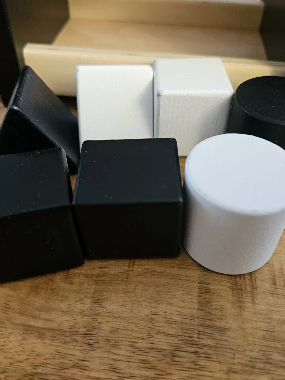 Pottery Barn Kids Wooden Shape Sorter Toy - Black / White (Missing 1 Piece)